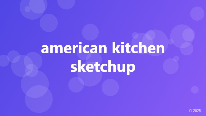 american kitchen sketchup