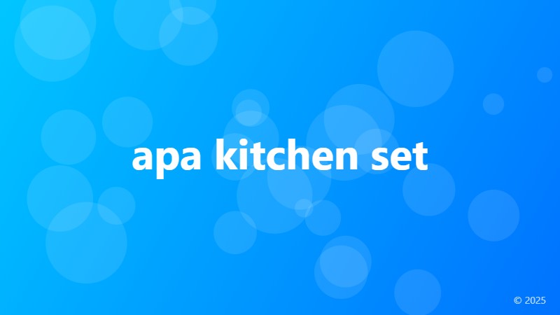 apa kitchen set