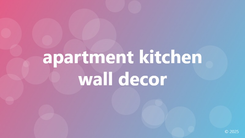 apartment kitchen wall decor