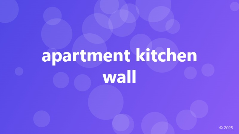 apartment kitchen wall