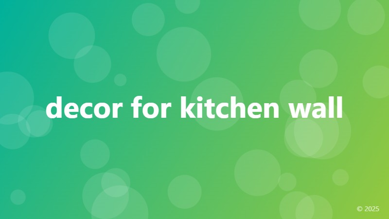 decor for kitchen wall