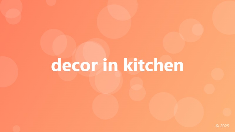 decor in kitchen