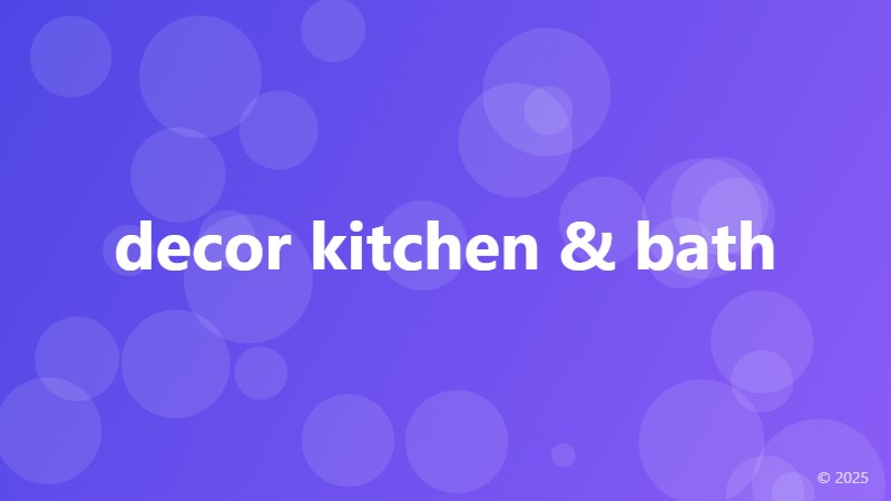 decor kitchen & bath