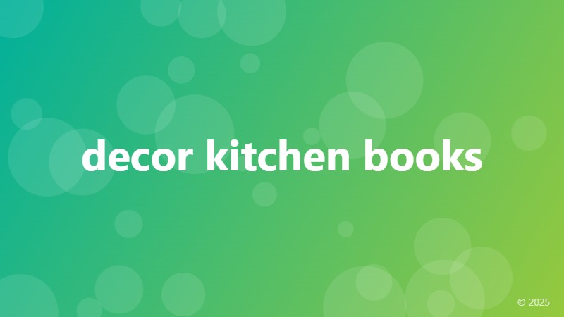 decor kitchen books