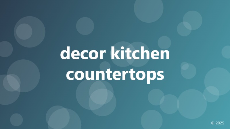 decor kitchen countertops