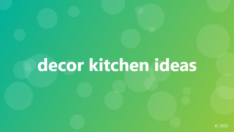 decor kitchen ideas