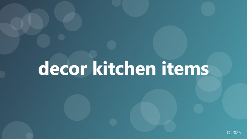 decor kitchen items