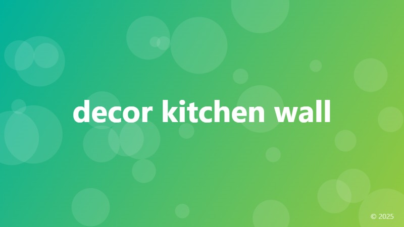 decor kitchen wall