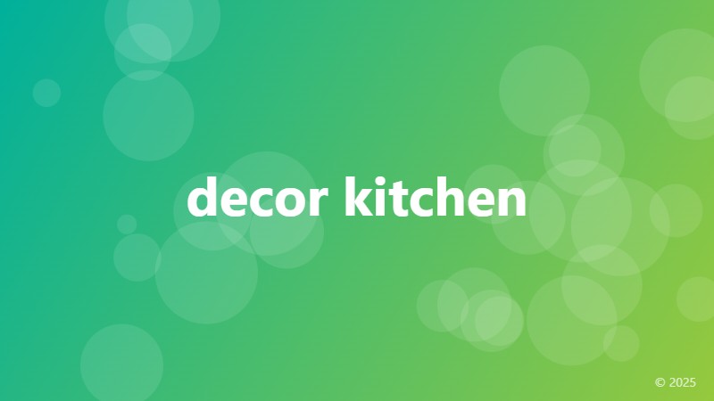 decor kitchen