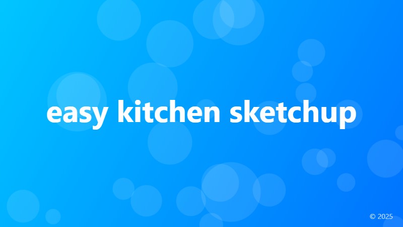 easy kitchen sketchup