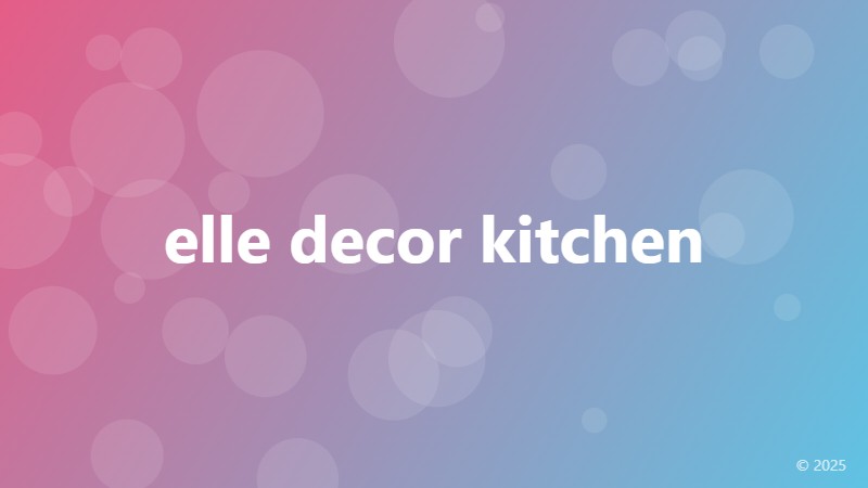 elle decor kitchen