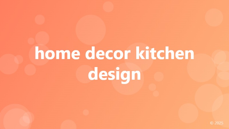 home decor kitchen design