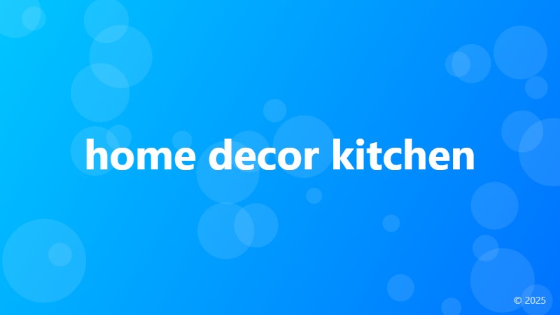 home decor kitchen