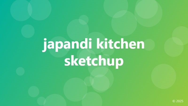 japandi kitchen sketchup