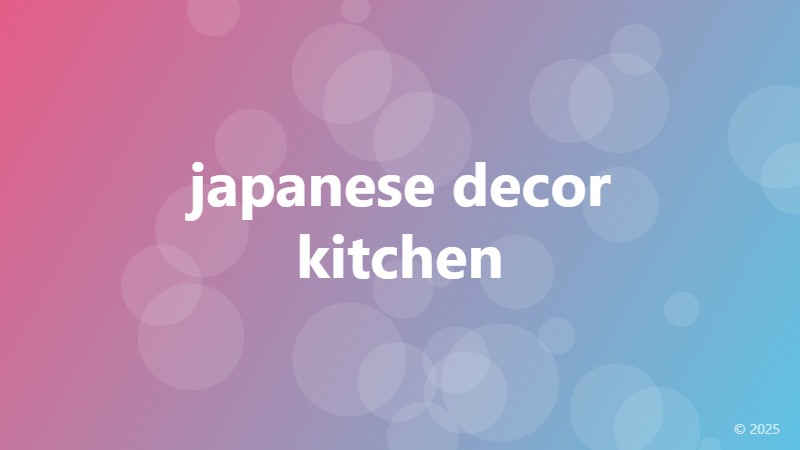 japanese decor kitchen