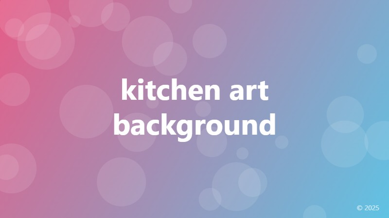 kitchen art background