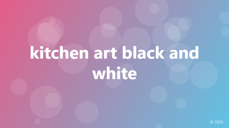 kitchen art black and white
