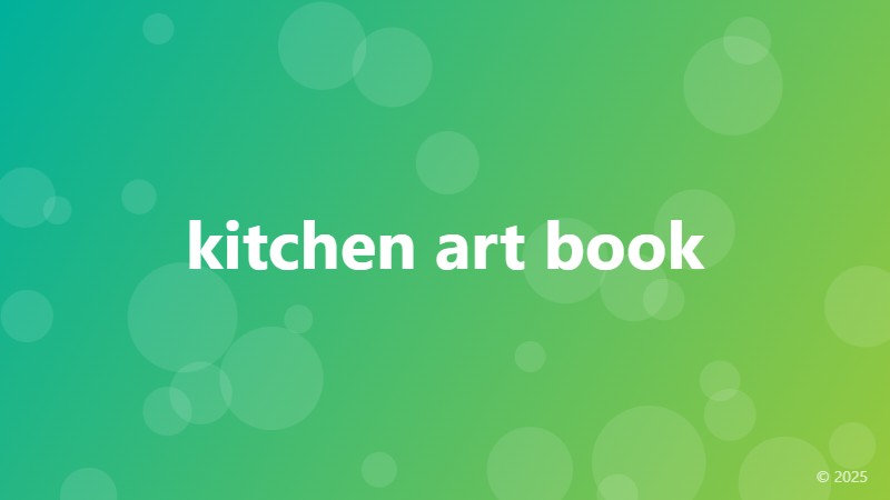 kitchen art book