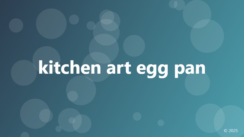 kitchen art egg pan