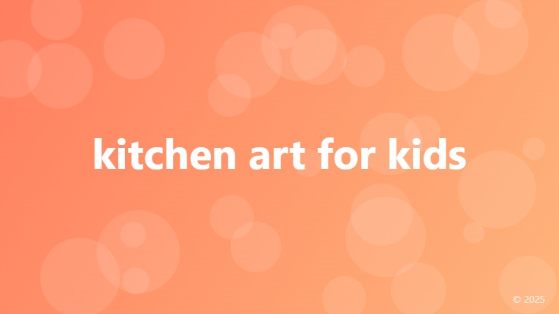 kitchen art for kids