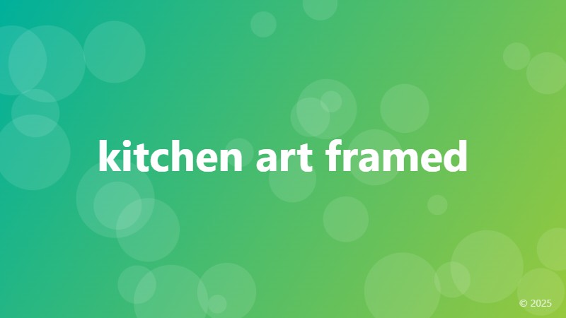 kitchen art framed
