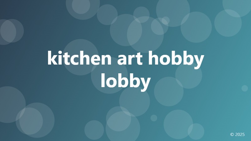 kitchen art hobby lobby