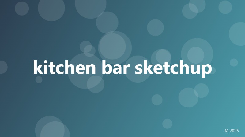 kitchen bar sketchup