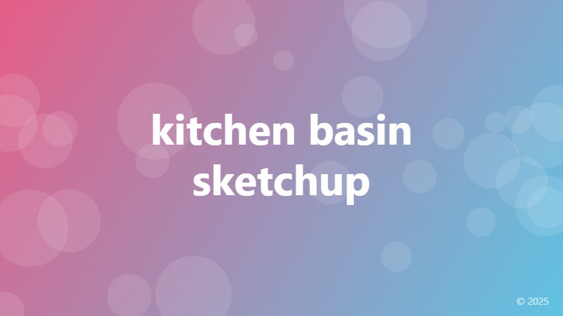 kitchen basin sketchup