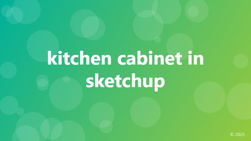 kitchen cabinet in sketchup