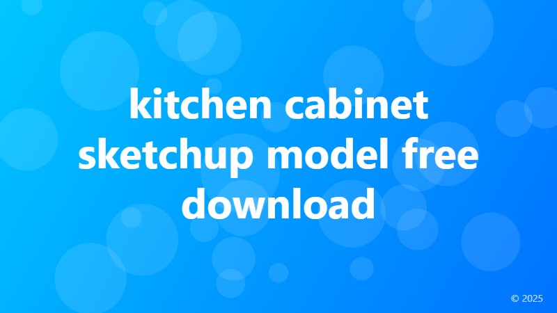 kitchen cabinet sketchup model free download