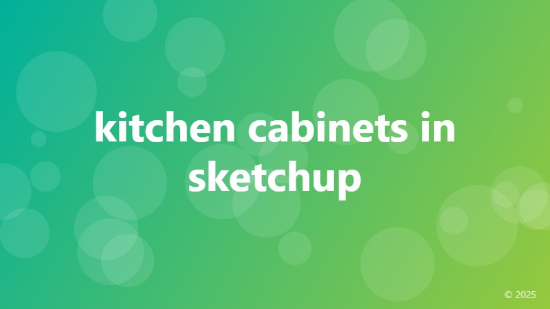 kitchen cabinets in sketchup