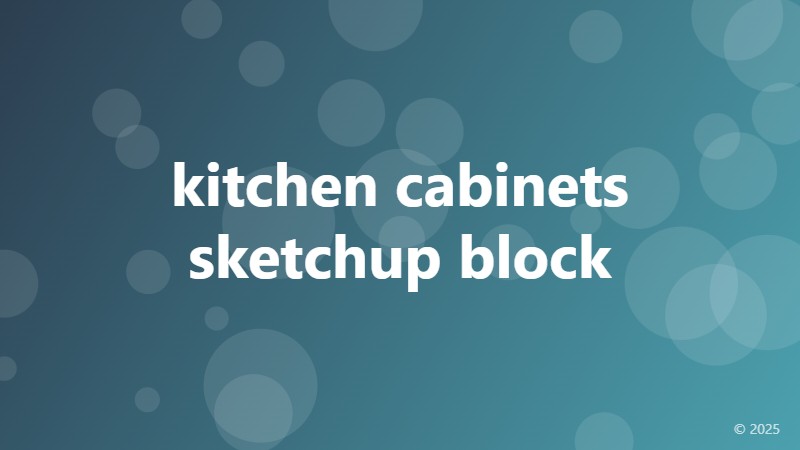 kitchen cabinets sketchup block