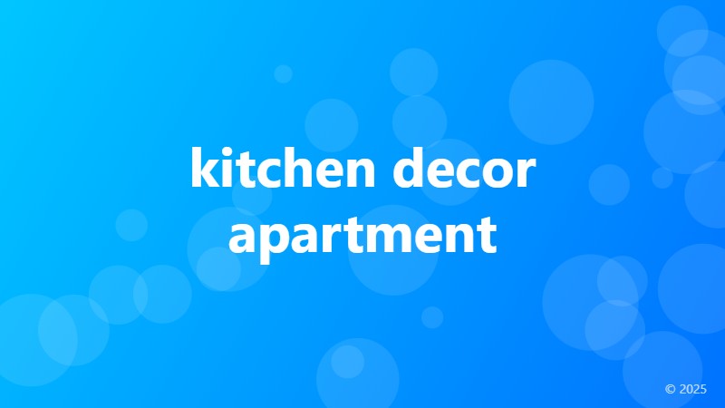 kitchen decor apartment