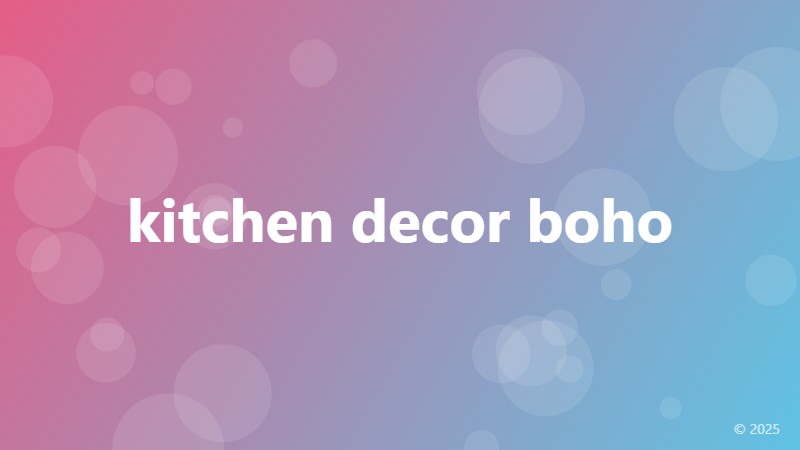 kitchen decor boho