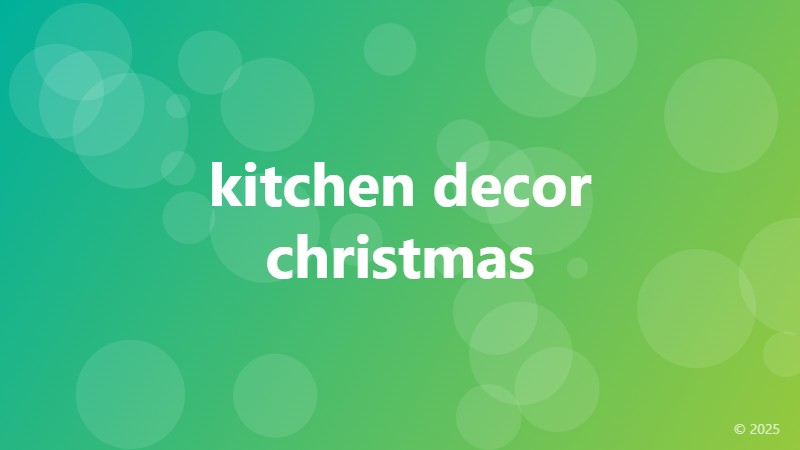 kitchen decor christmas