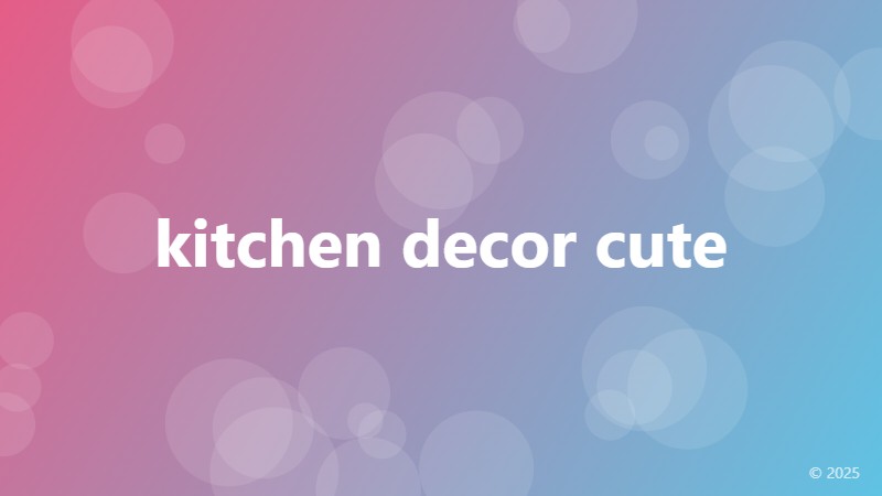kitchen decor cute