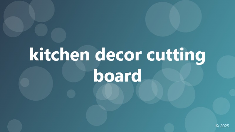 kitchen decor cutting board