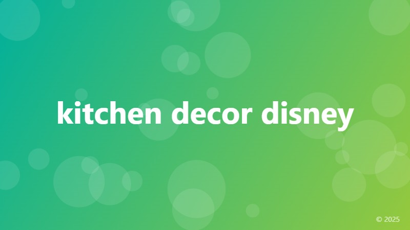 kitchen decor disney
