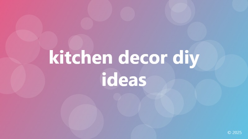 kitchen decor diy ideas