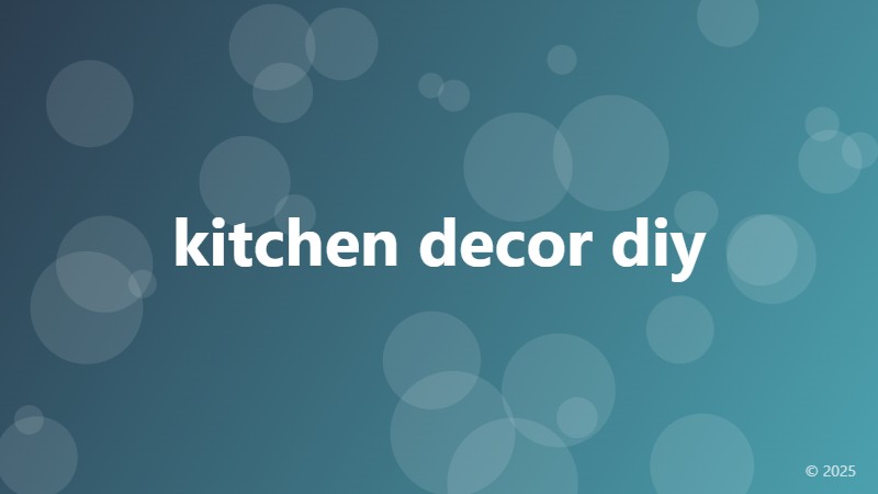 kitchen decor diy