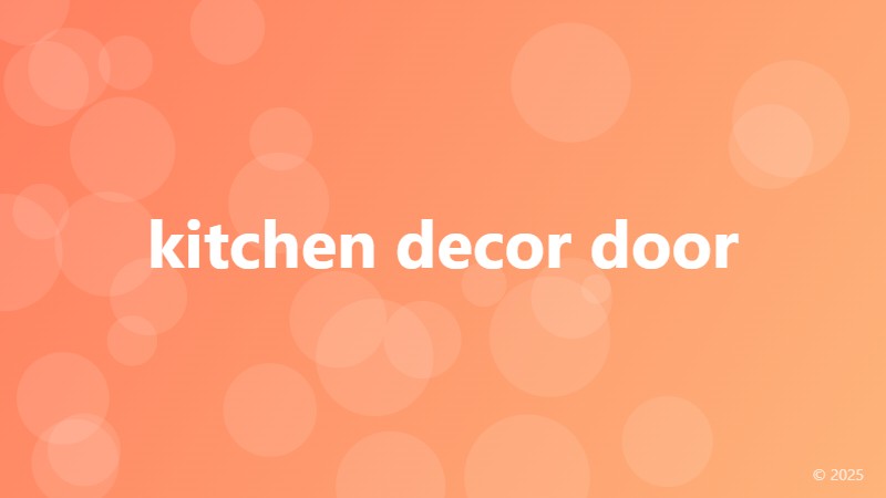 kitchen decor door