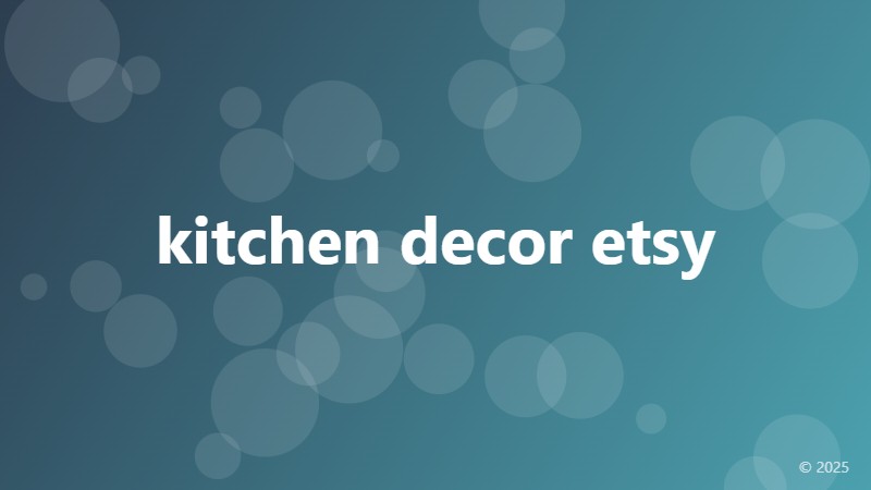 kitchen decor etsy