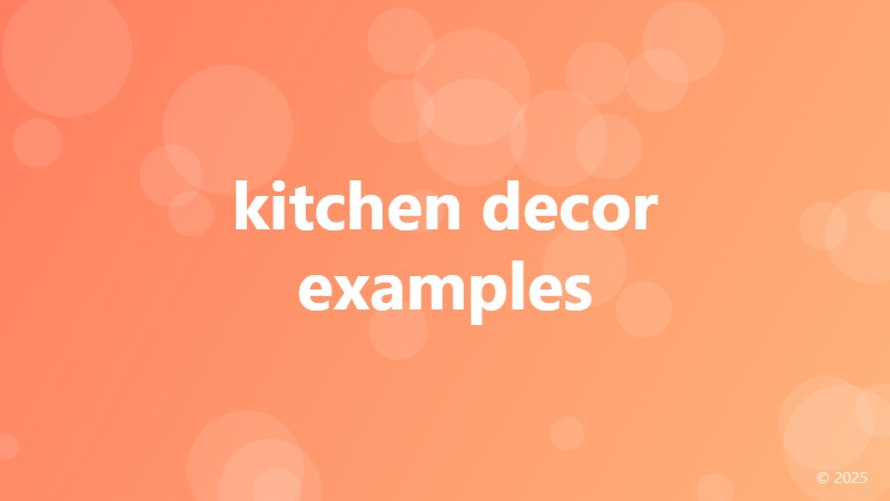kitchen decor examples