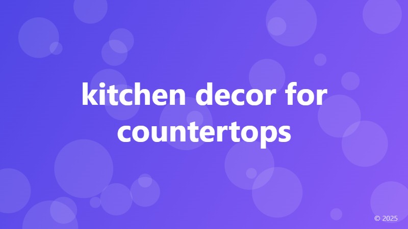 kitchen decor for countertops