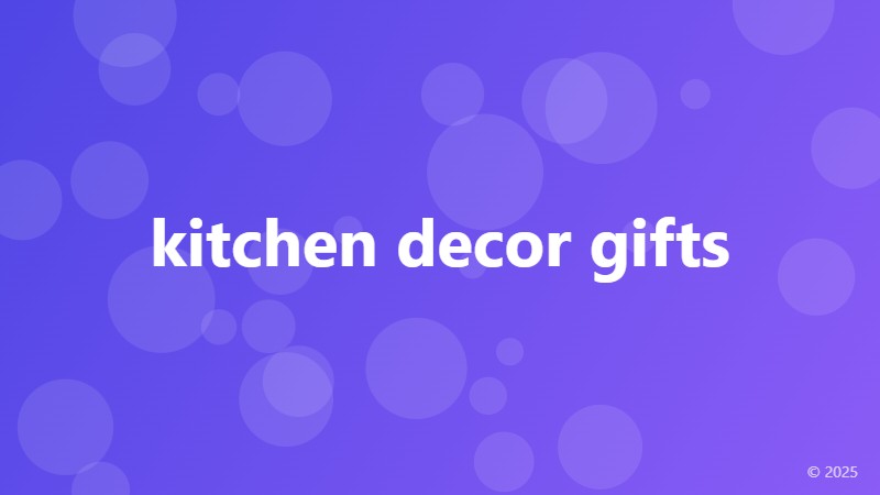 kitchen decor gifts