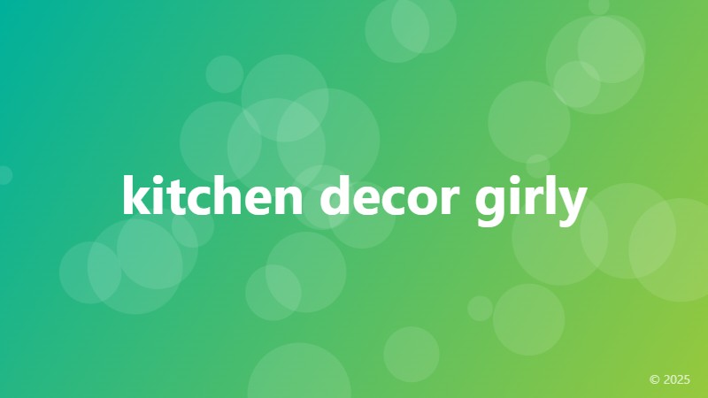 kitchen decor girly