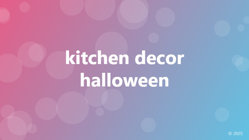 kitchen decor halloween