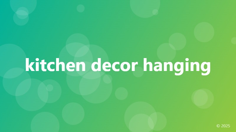 kitchen decor hanging