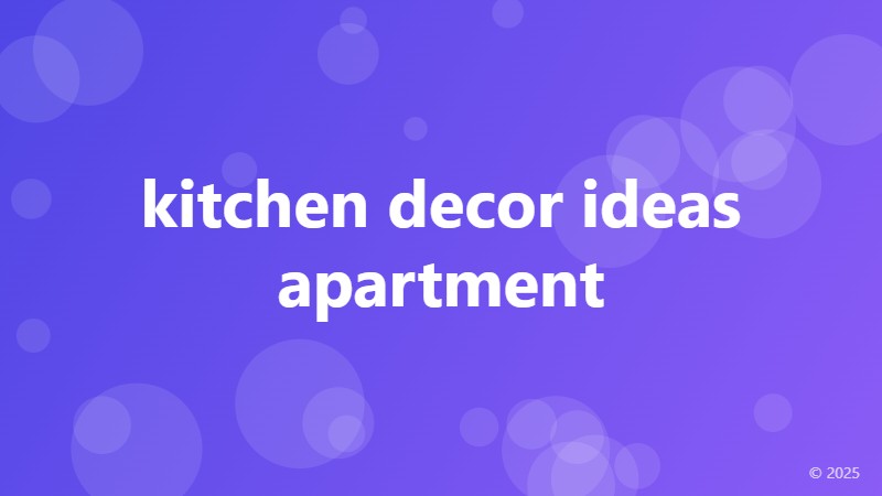 kitchen decor ideas apartment