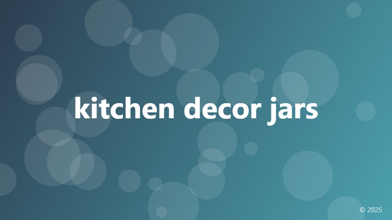 kitchen decor jars